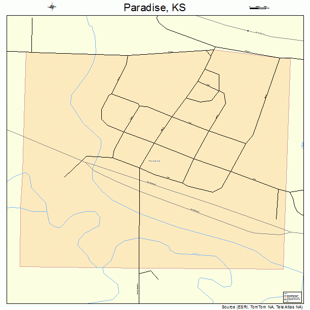 Paradise, KS street map