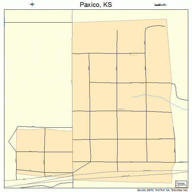 Paxico, KS street map