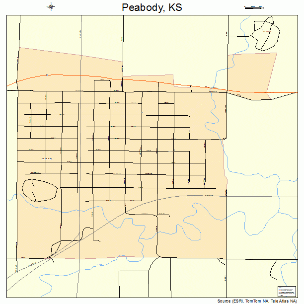 Peabody, KS street map