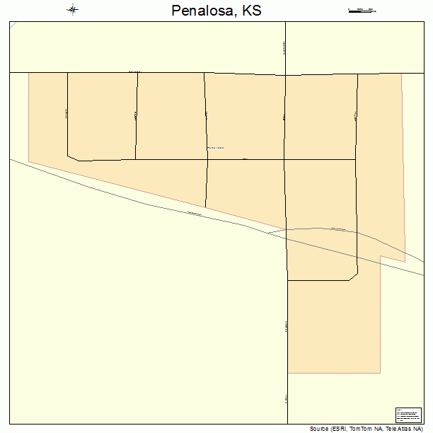 Penalosa, KS street map