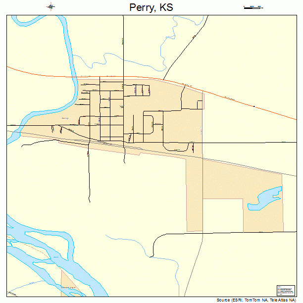 Perry, KS street map