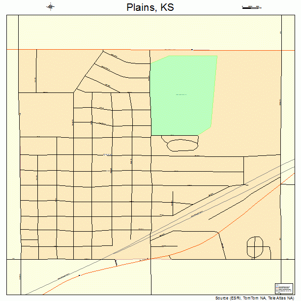 Plains, KS street map