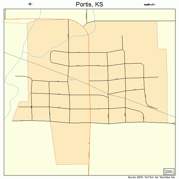 Portis, KS street map