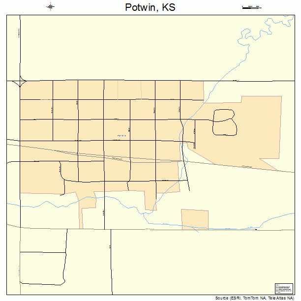 Potwin, KS street map