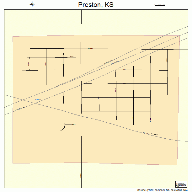 Preston, KS street map