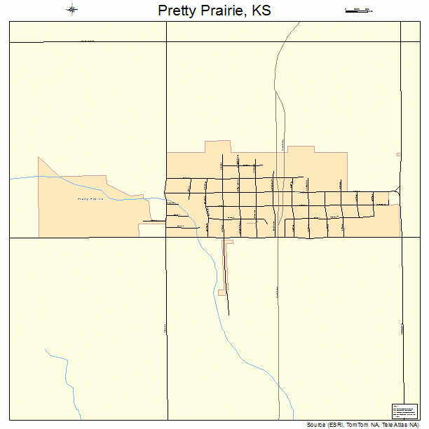 Pretty Prairie, KS street map
