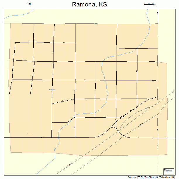 Ramona, KS street map