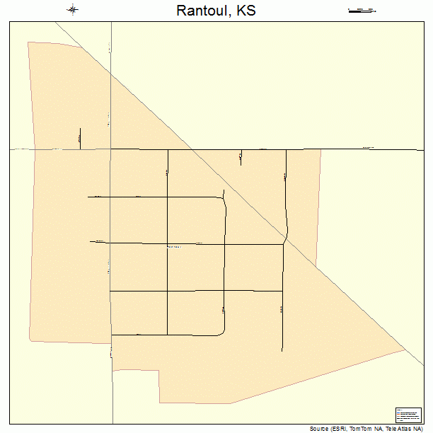 Rantoul, KS street map