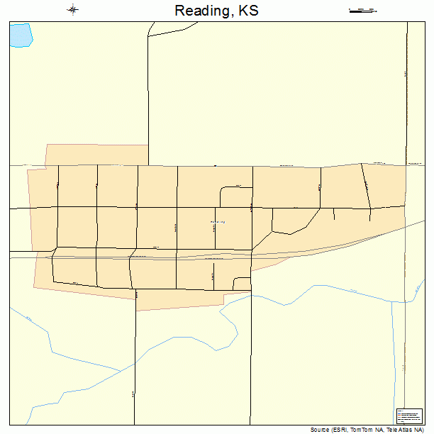 Reading, KS street map