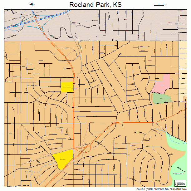 Roeland Park, KS street map