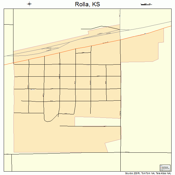Rolla, KS street map