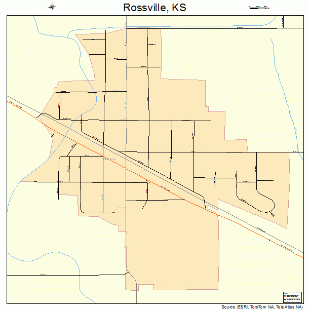 Rossville, KS street map