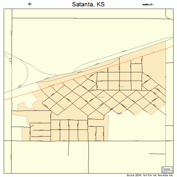 Satanta, KS street map