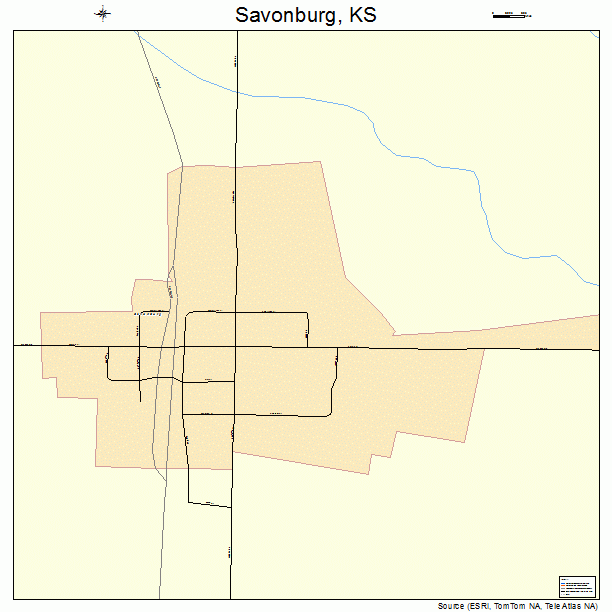 Savonburg, KS street map