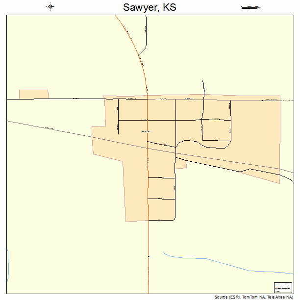 Sawyer, KS street map