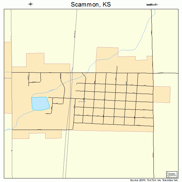 Scammon, KS street map