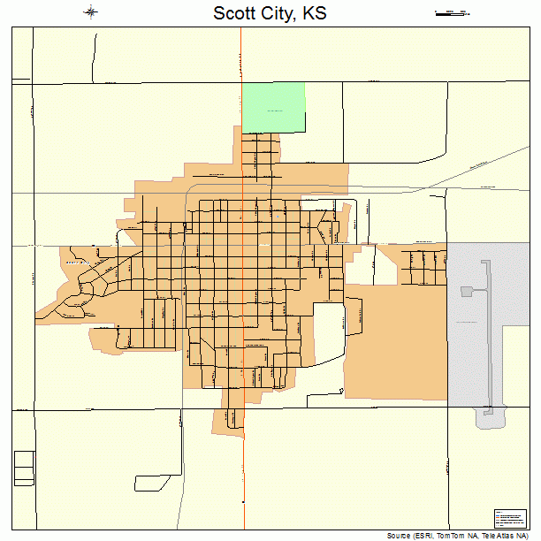 Scott City, KS street map