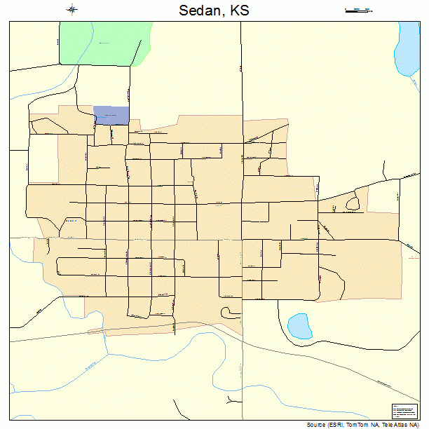 Sedan, KS street map