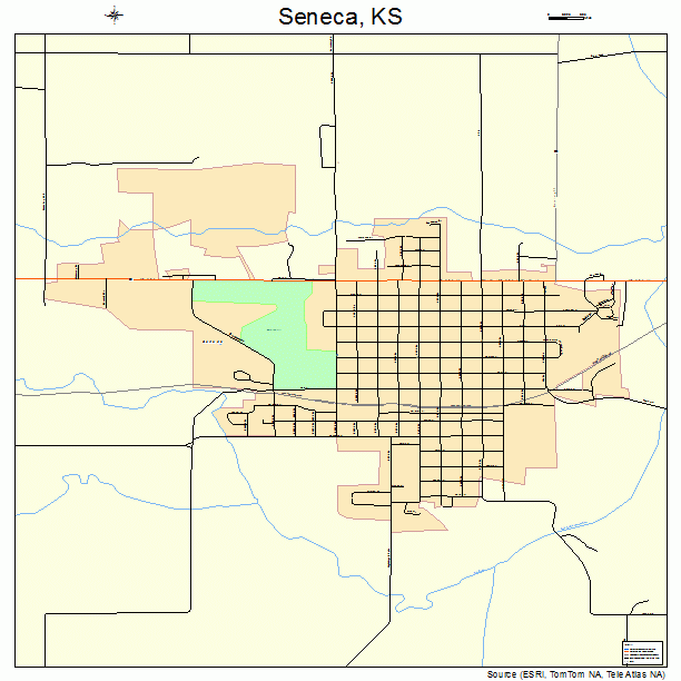 Seneca, KS street map