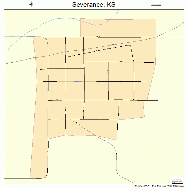 Severance, KS street map