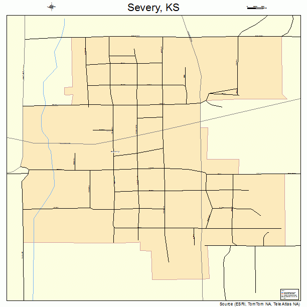Severy, KS street map