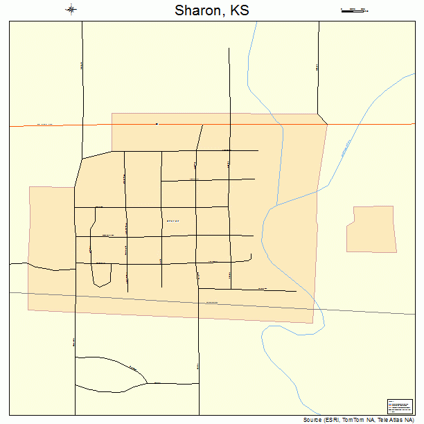 Sharon, KS street map