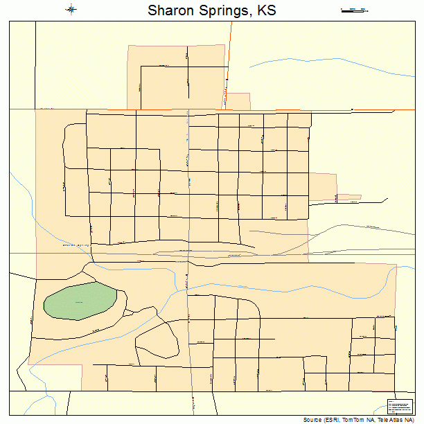 Sharon Springs, KS street map
