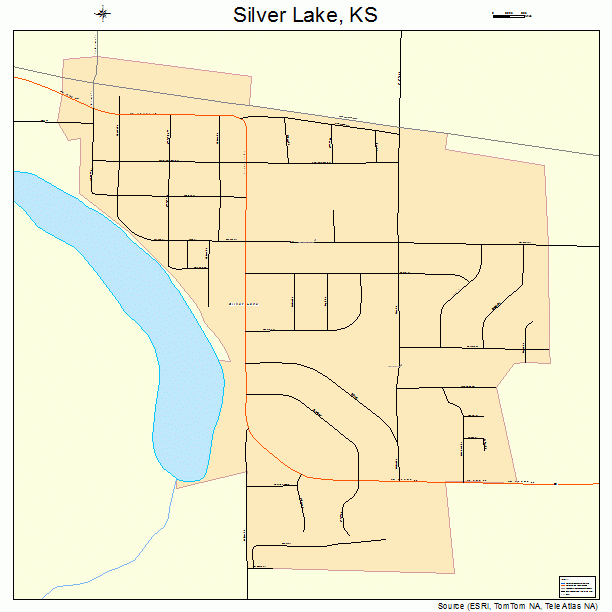 Silver Lake, KS street map