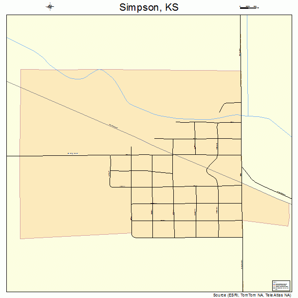 Simpson, KS street map