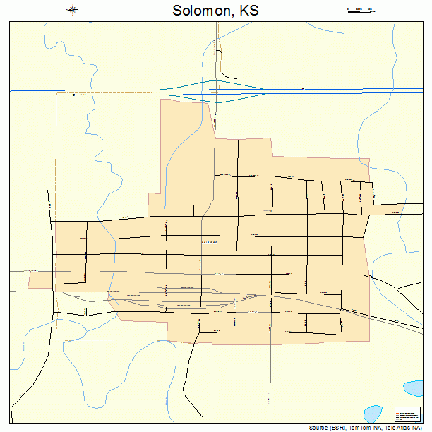 Solomon, KS street map