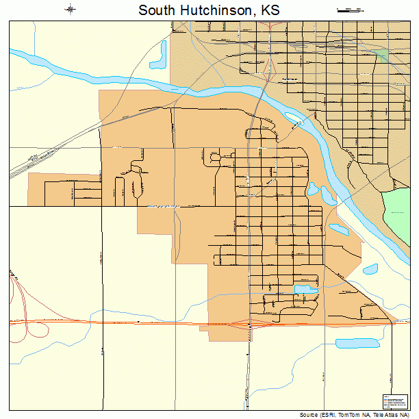 South Hutchinson, KS street map