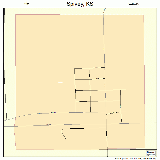 Spivey, KS street map