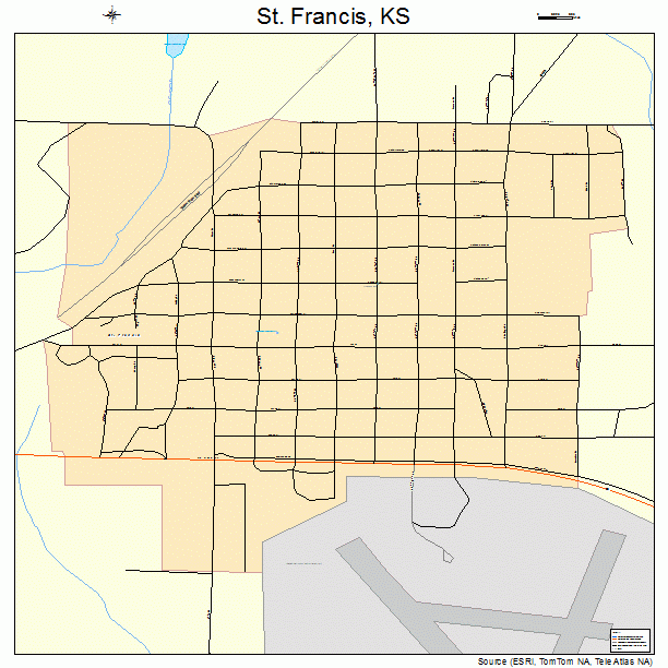 St. Francis, KS street map