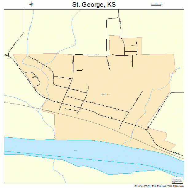 St. George, KS street map