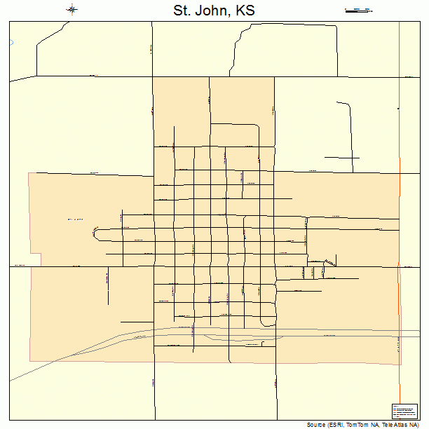 St. John, KS street map