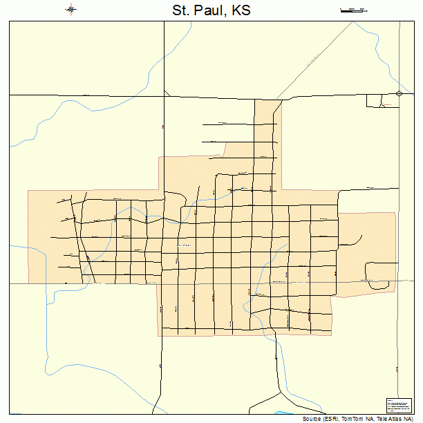 St. Paul, KS street map