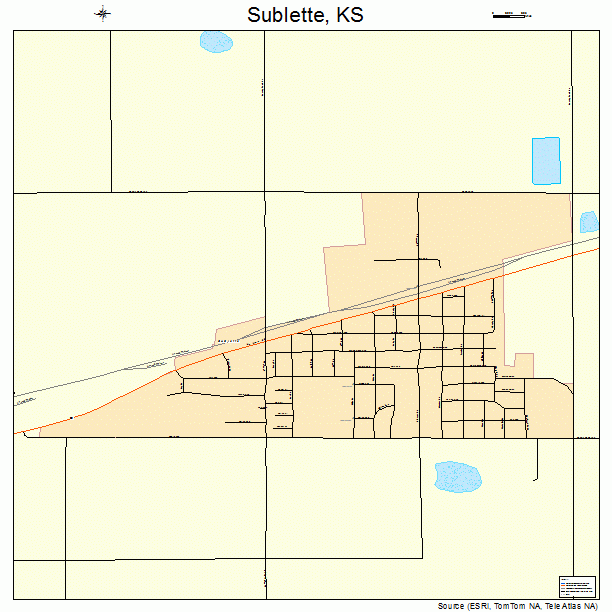 Sublette, KS street map