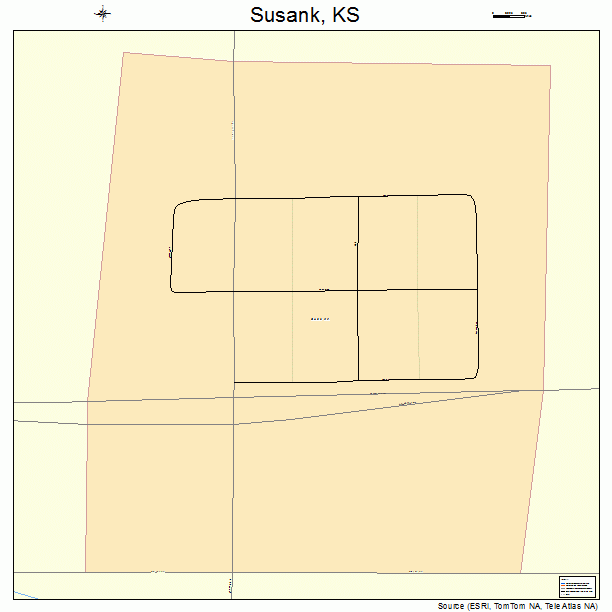 Susank, KS street map