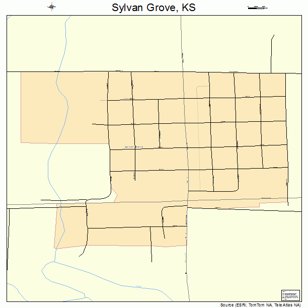 Sylvan Grove, KS street map