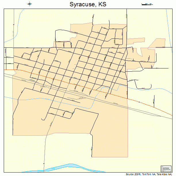 Syracuse, KS street map