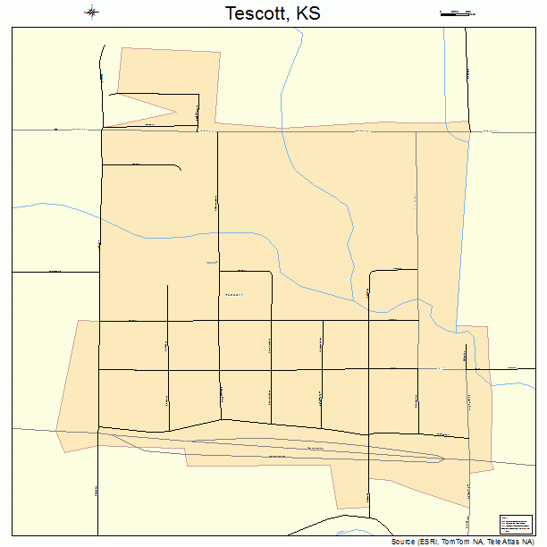 Tescott, KS street map