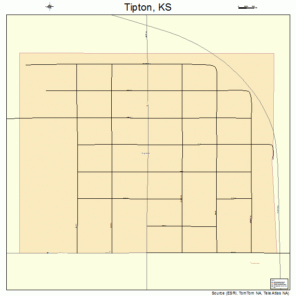 Tipton, KS street map
