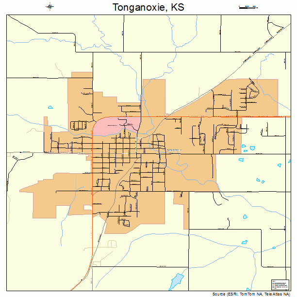 Tonganoxie, KS street map