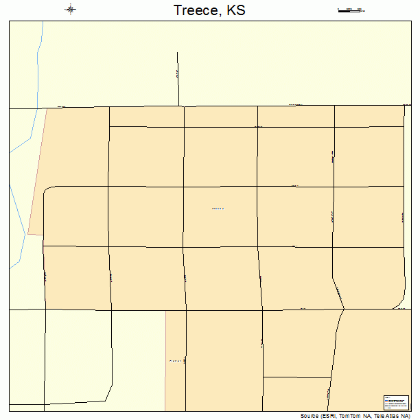 Treece, KS street map