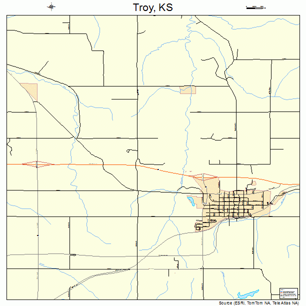 Troy, KS street map