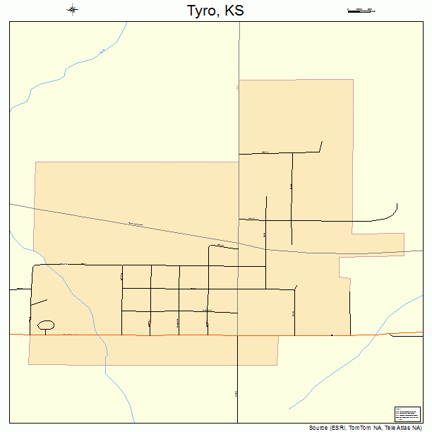 Tyro, KS street map
