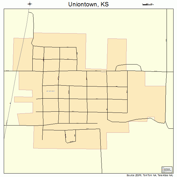 Uniontown, KS street map