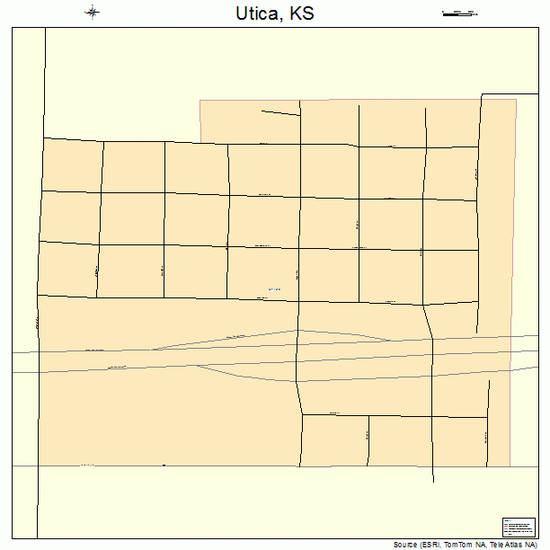Utica, KS street map