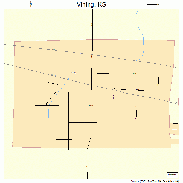 Vining, KS street map