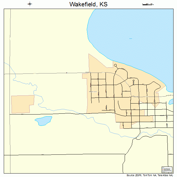 Wakefield, KS street map